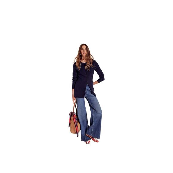Boden Dresses & Skirts - BODEN Joanna Cotton Knit Jacket Button Down Navy Blue Style Sz 8